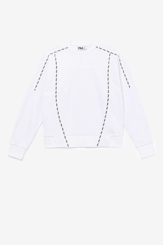 Fila Everzone Crew Sweatshirt White - Mens - 14620TBUF